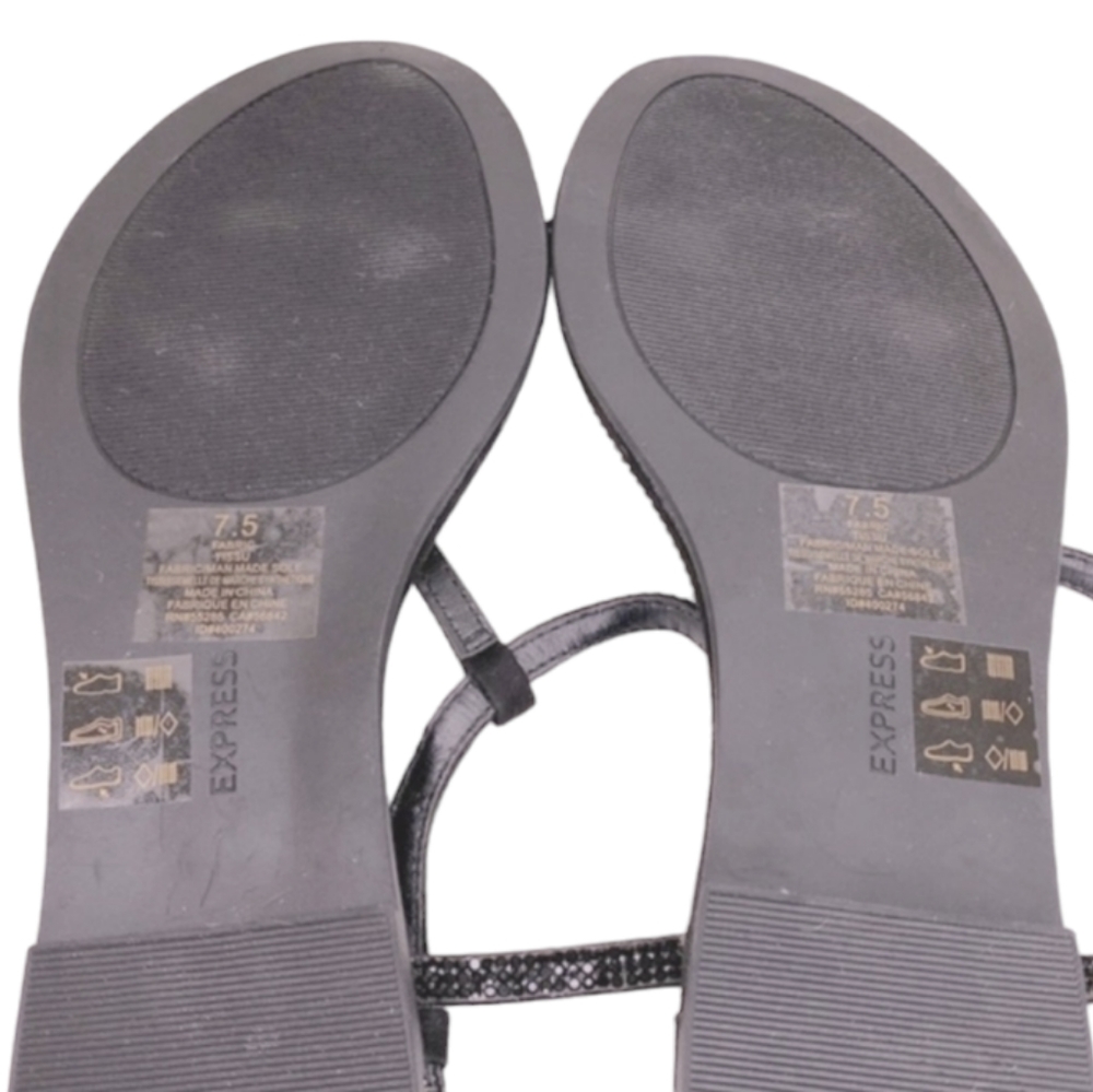NWOT | Express Rhinestone Sandals - Picture 5 of 6